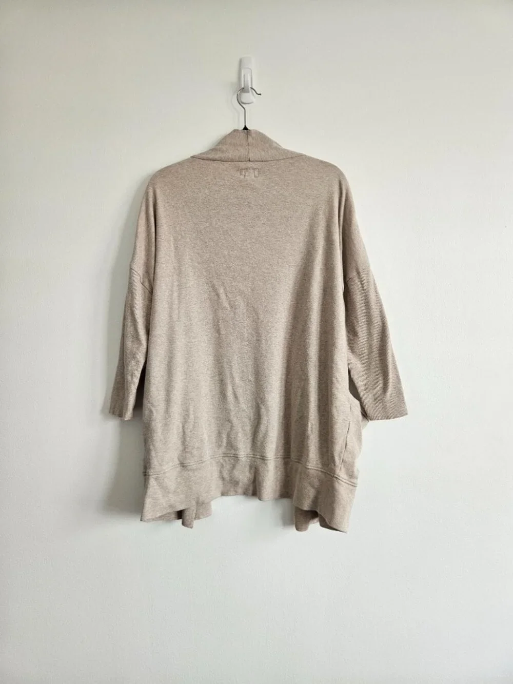 Pact Brooklyn Cardigan XS/S Wheat Heather Organic Cotton Minimalist Travel Comfy - Picture 7 of 8